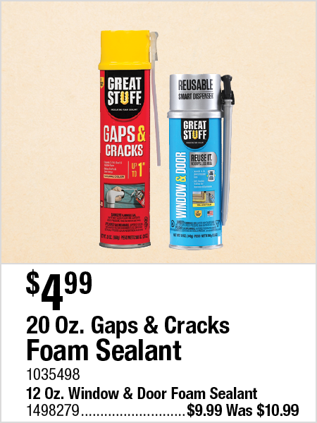 20 Oz. Gaps & Cracks Foam Sealant